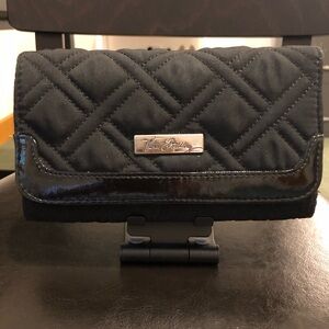 Vera Bradley quilted black wallet